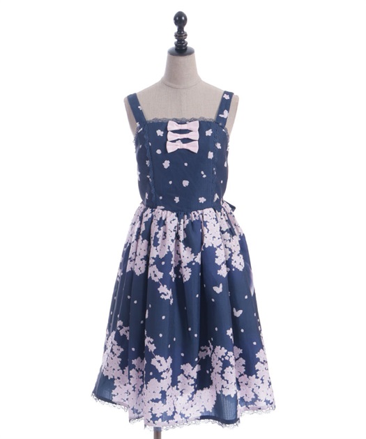 桜柄ジャンパースカート | kawaii | axes femme online shop 桜柄ジャンパースカート | kawaii | axes femme online shop