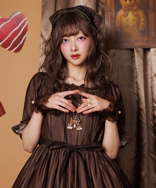 エレガントリボンキャノチェ VM ブラウン エレガントリボンキャノチェ - Victorian maiden - クラシカルロリィタ