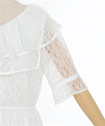 レースプリント配色ローズワンピース | 衣料 | axes femme