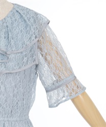 レースプリント配色ローズワンピース | 衣料 | axes femme