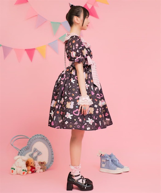 ハッピーバカンス柄ワンピース | kawaii | axes femme online shop ハッピーバカンス柄ワンピース | kawaii | axes femme online shop