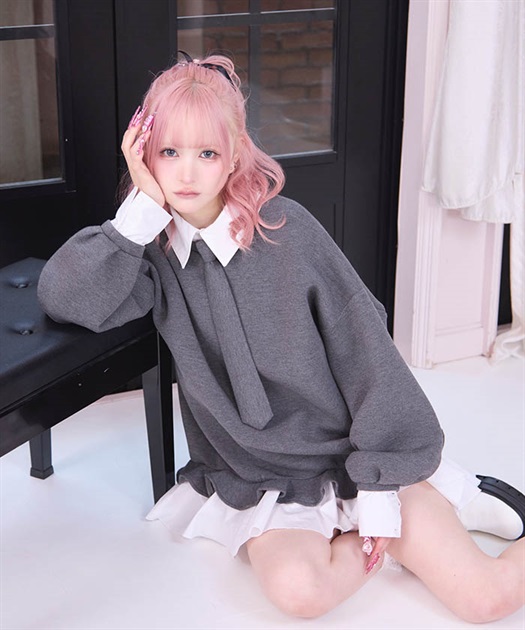 レイヤードスクールワンピース【10%OFF対象商品】 | FICKLE BEBE レイヤードスクールワンピース【10%OFF対象商品】 | FICKLE BEBE