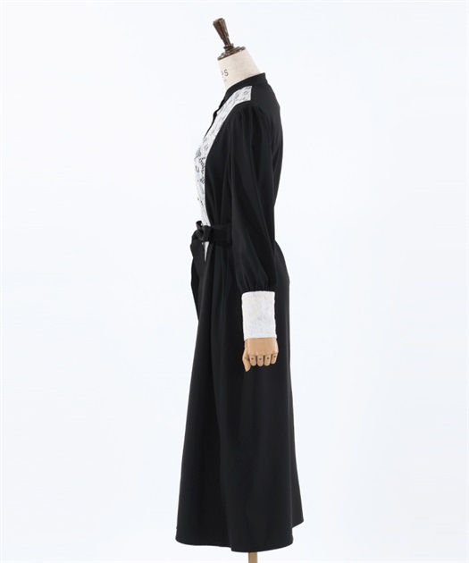 配色レース切替ワンピース | outlet | axes femme online shop