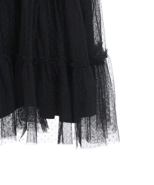 レース切替ドットチュールワンピース | outlet | axes femme レース切替ドットチュールワンピース | outlet | axes femme