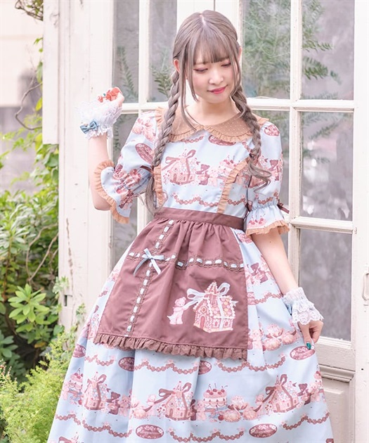 お菓子の家プリントエプロン | レディース服・レディース お菓子の家プリントエプロン | レディース服・レディース