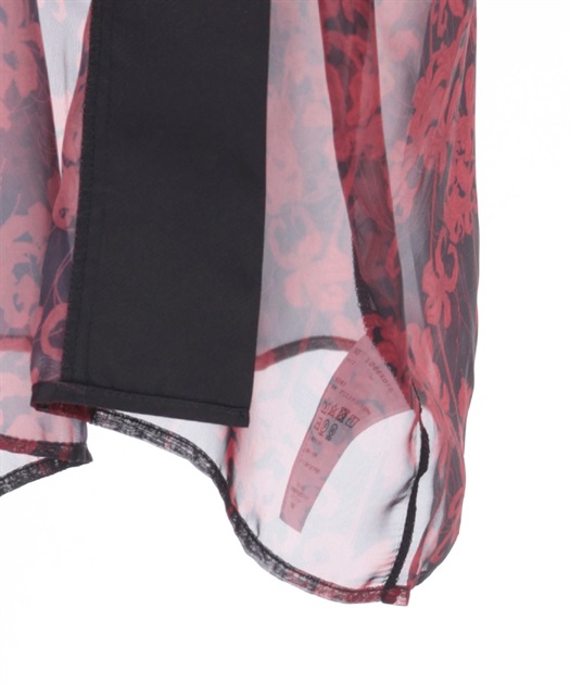 彼岸花柄シアー着物風羽織【Web限定商品】【期間限定販売