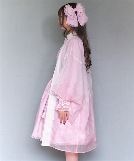 桜柄シアー着物風羽織 | kawaii | axes femme online shop 桜柄シアー着物風羽織 | kawaii | axes femme online shop