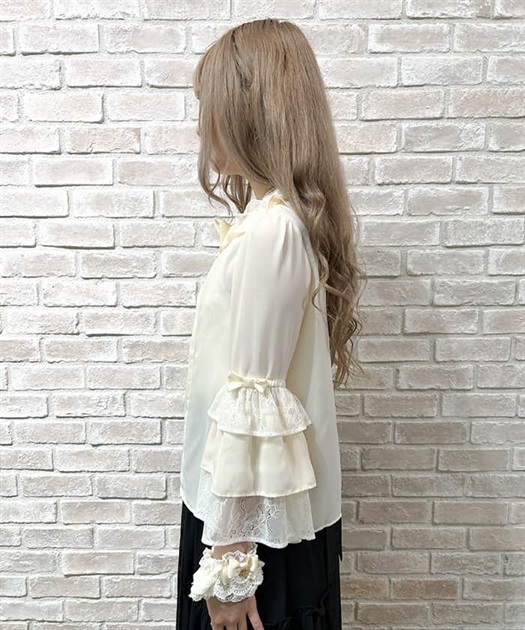 3段フリル姫袖ブラウス | kawaii | axes femme online shop