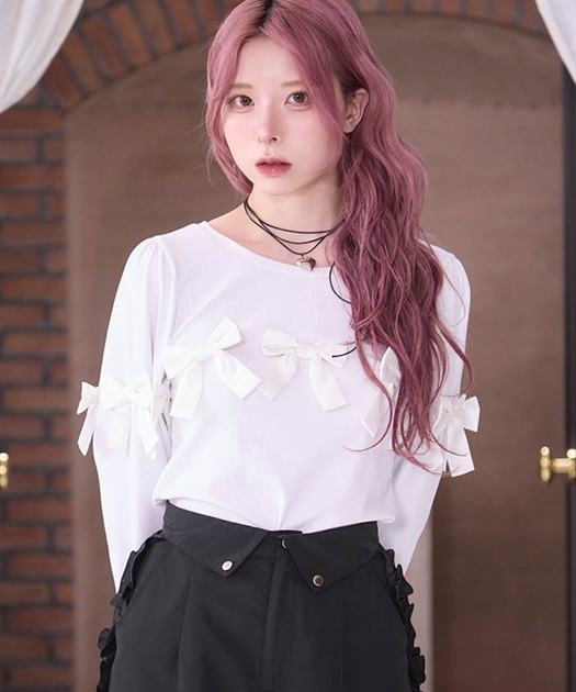ボリュームリボントップス | レディース服・レディース