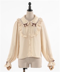 梯子レース丸襟ブラウス | kawaii | axes femme online shop