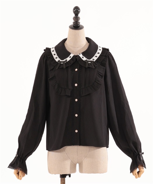梯子レース丸襟ブラウス | kawaii | axes femme online shop 梯子レース丸襟ブラウス | kawaii | axes femme online shop