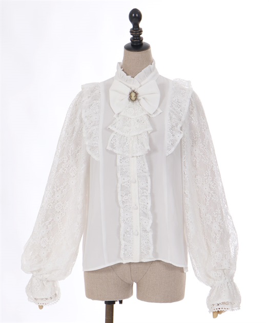 クラシカルレーシーブラウス | kawaii | axes femme online shop
