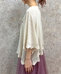 OZZON - 椿刺繍ポンチョ ブラックの通販 by marona's shop