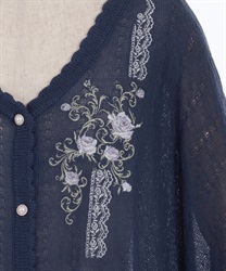 レース×ローズ刺繍ポンチョ | レディース服・レディース レース×ローズ刺繍ポンチョ | レディース服・レディース