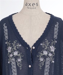 レース×ローズ刺繍ポンチョ | レディース服・レディース