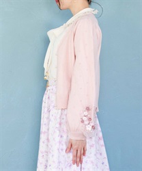 サクラ刺繍チュール袖カーディガン | レディース服・レディース サクラ刺繍チュール袖カーディガン | レディース服・レディース