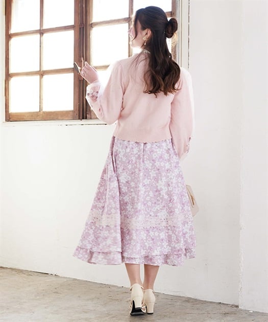 サクラ刺繍チュール袖カーディガン | axes femme | axes femme サクラ刺繍チュール袖カーディガン | axes femme | axes femme