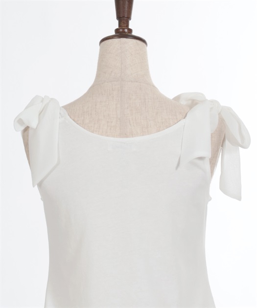 肩リボンロングインナー【期間限定価格】 | outlet | axes femme 肩リボンロングインナー【期間限定価格】 | outlet | axes femme