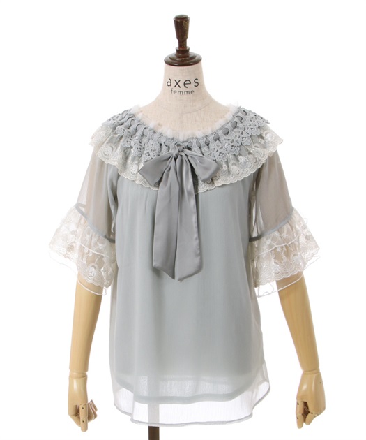 【メーカー公式ショップ】 outlet | レイヤードフリル楊柳トップス | shop online femme axes トップス