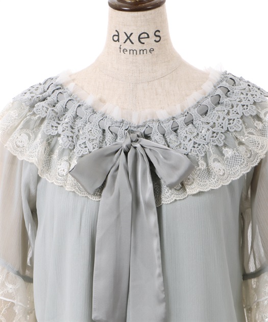 レイヤードフリル楊柳トップス | outlet | axes femme online shop