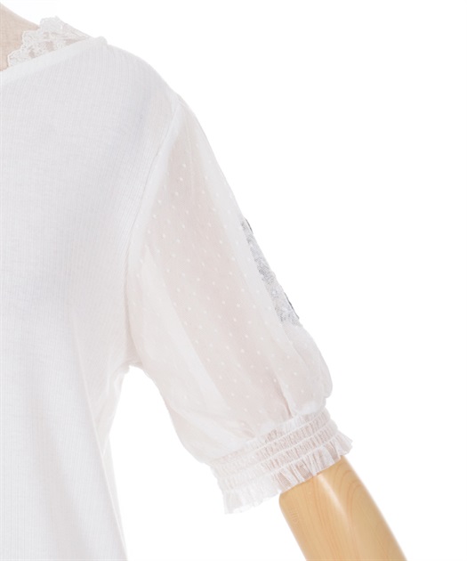 ドットチュール×刺繍プルオーバー | outlet | axes femme online ドットチュール×刺繍プルオーバー | outlet | axes femme online