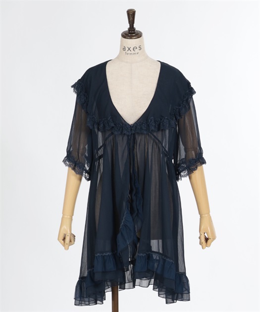 レース×チュール楊柳ガウン | outlet | axes femme online shop