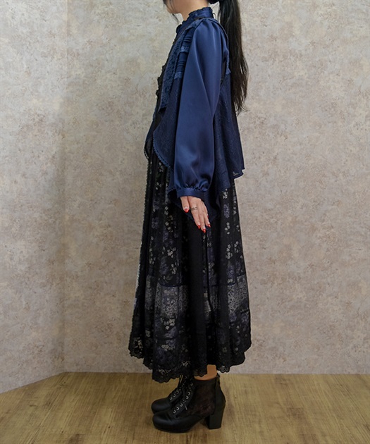 サイドリボン総レースジレ[品番：IGAW0002238]｜axes femme