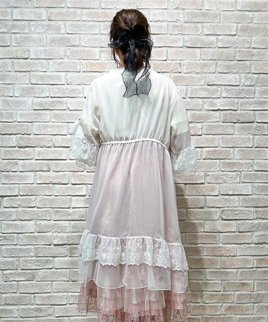 シアー×チュールレースガウン | outlet | axes femme online shop
