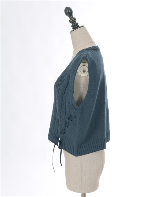 レースアップニットベスト | outlet | axes femme online shop レースアップニットベスト | outlet | axes femme online shop