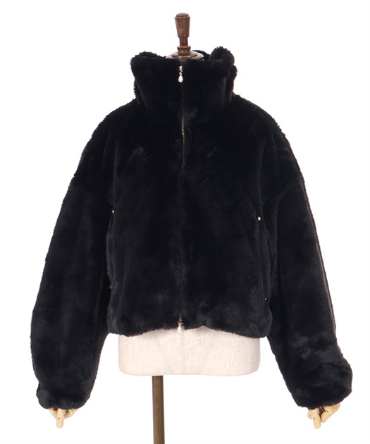 ファー襟付編上ショートコート | outlet | axes femme online shop
