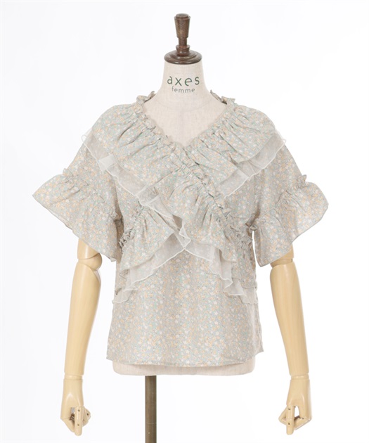 チュールフリルブラウス | outlet | axes femme online shop
