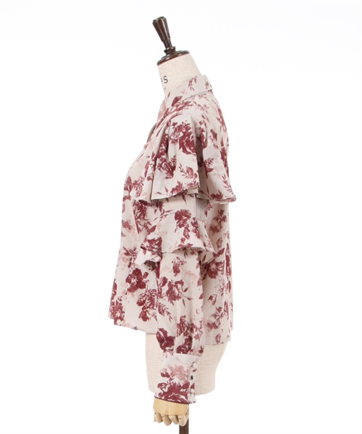 アソート釦花柄フレアブラウス | outlet | axes femme online shop アソート釦花柄フレアブラウス | outlet | axes femme online shop