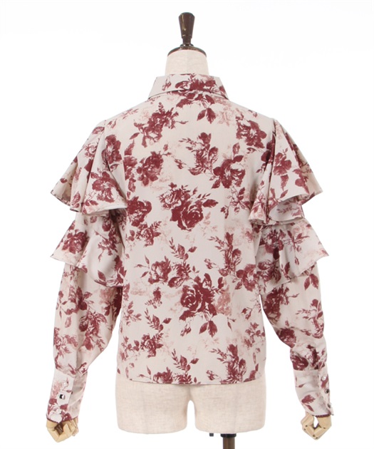 アソート釦花柄フレアブラウス | outlet | axes femme online shop アソート釦花柄フレアブラウス | outlet | axes femme online shop