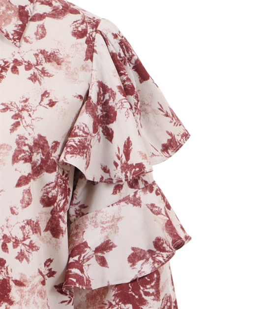 アソート釦花柄フレアブラウス | outlet | axes femme online shop アソート釦花柄フレアブラウス | outlet | axes femme online shop