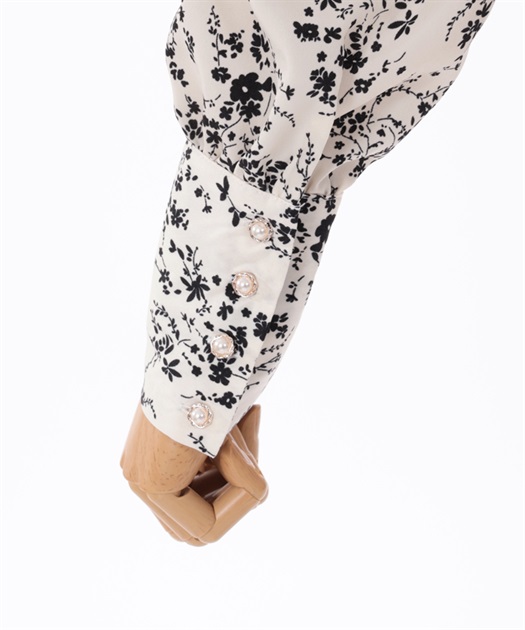 リボン付きフリル袖ブラウス | outlet | axes femme online shop リボン付きフリル袖ブラウス | outlet | axes femme online shop
