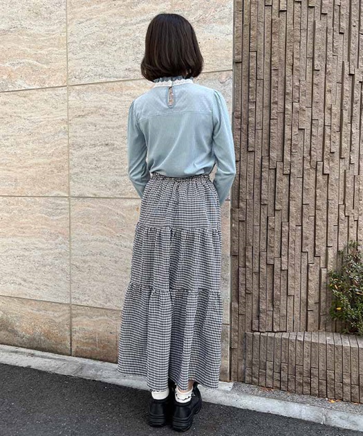 ギンガムチェックロングスカート | outlet | axes femme online shop ギンガムチェックロングスカート | outlet | axes femme online shop