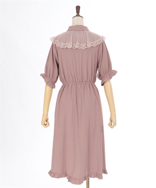チュール×レース襟ワンピース | outlet | axes femme online shop
