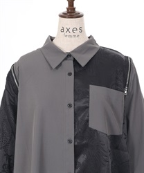 切り替え肩ジップ長袖シャツ | outlet | axes femme online shop