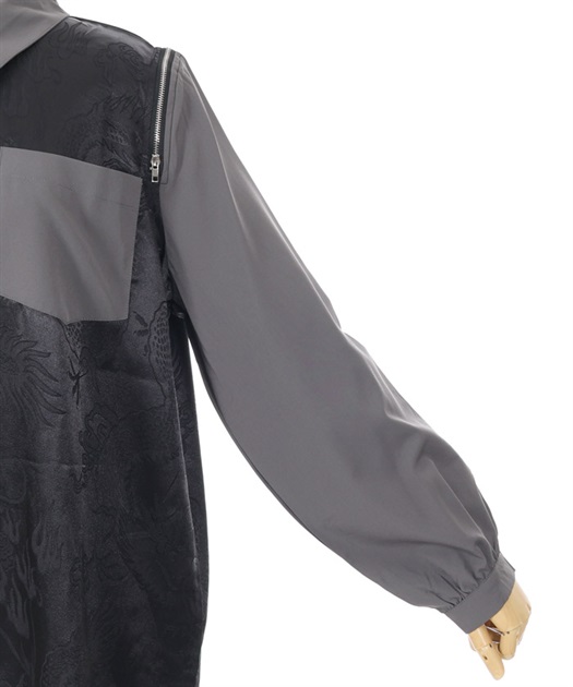 切り替え肩ジップ長袖シャツ | outlet | axes femme online shop