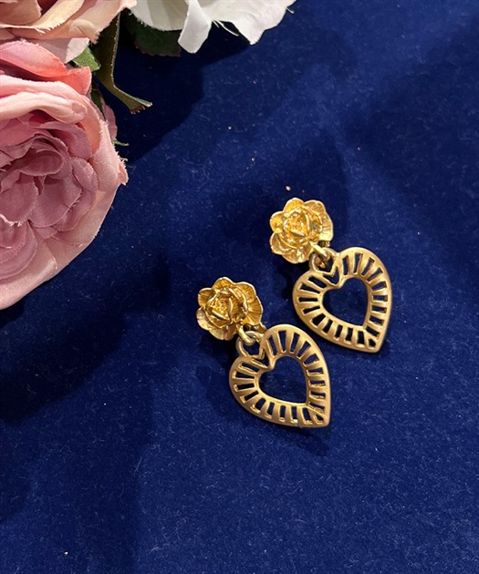 ローズ×ハートイヤリング | ROSE ROUGE │ axes femme onlineshop