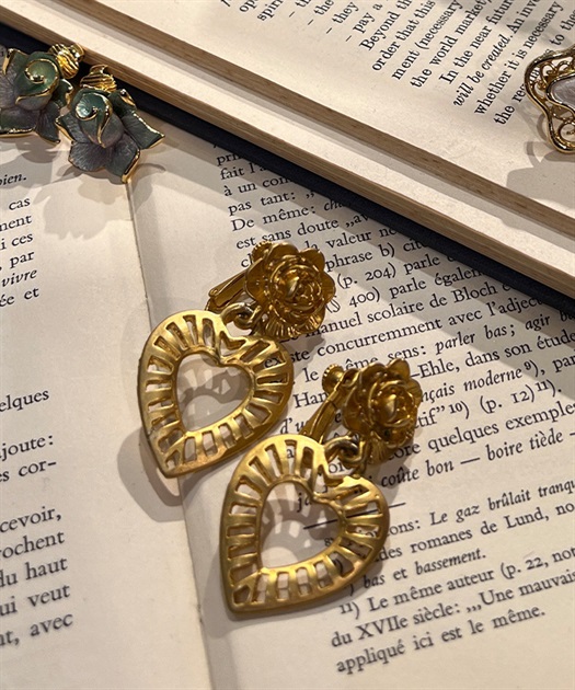 ローズ×ハートイヤリング | ROSE ROUGE │ axes femme onlineshop