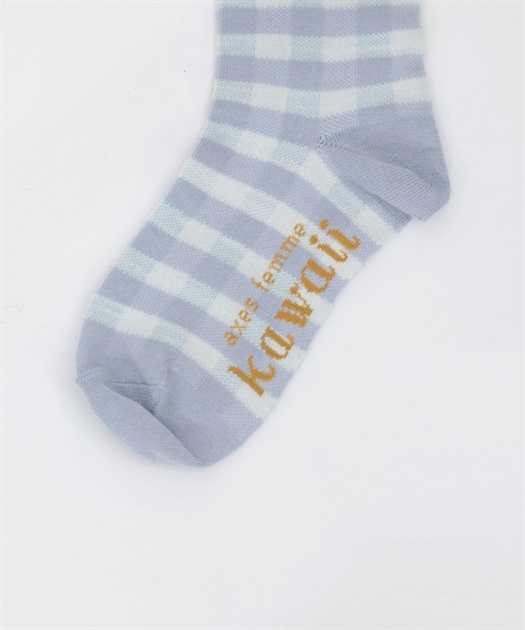 ギンガムチェック柄ソックス | kawaii | axes femme online shop ギンガムチェック柄ソックス | kawaii | axes femme online shop