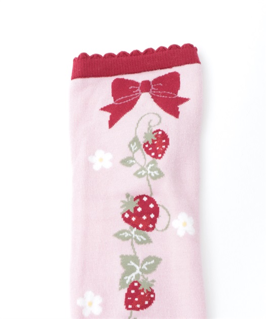 いちご柄オーバーニー | kawaii | axes femme online shop いちご柄オーバーニー | kawaii | axes femme online shop