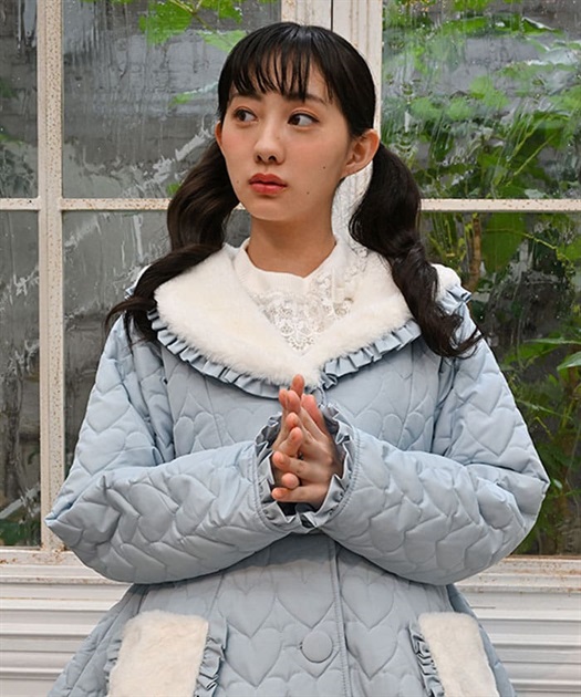 ハートキルティングコート | kawaii | axes femme online shop ハートキルティングコート | kawaii | axes femme online shop