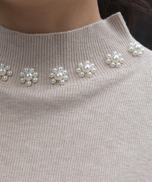 em✩.Mamaページ パールデザインニット | axes femme online shop