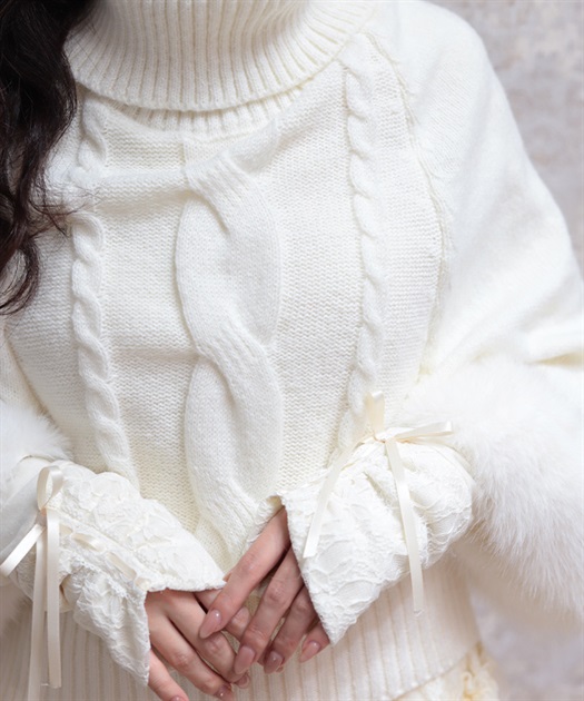 袖ファーポンチョ | axes femme online shop