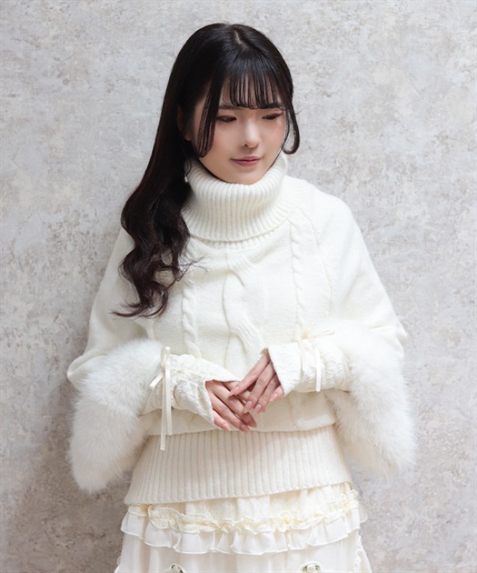 袖ファーポンチョ | axes femme online shop