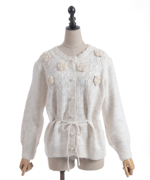 モチーフ付ニットカーデ | axes femme | axes femme online shop