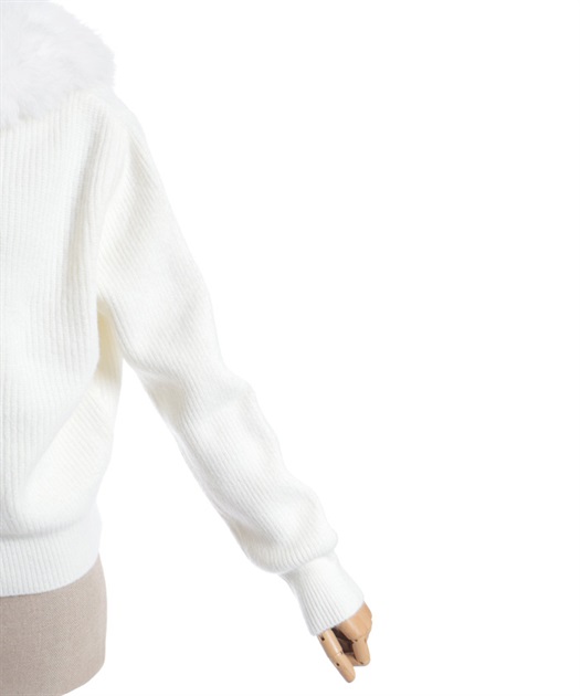 ファー付ニットパーカー【WEB先行販売】 | axes femme online shop