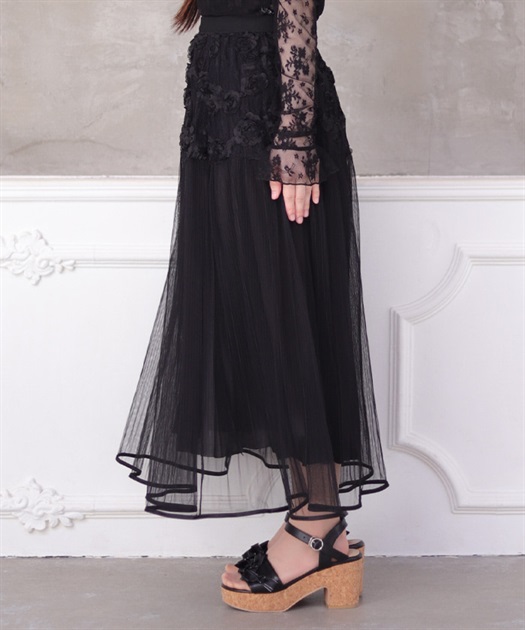 バラモチーフチュールスカート | axes femme | axes femme バラモチーフチュールスカート | axes femme | axes femme